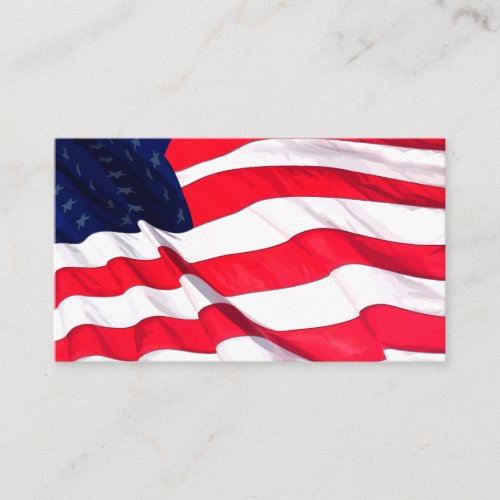 Blank On Back American Stars And Stripes On Front Business Card