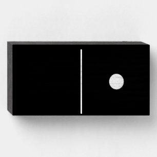Blank One Domino Black Wood Box Art
