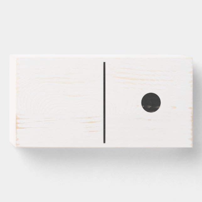 Blank One Domino White Wood Box Art (Front Horizontal)