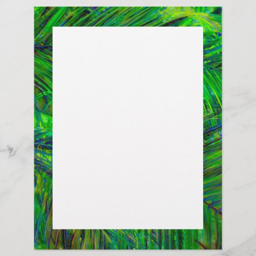 Blank Palm Leaf Border  Letterhead