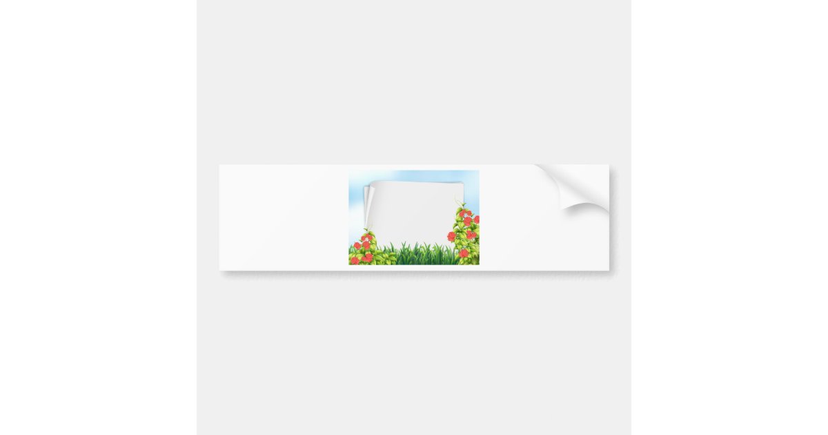 Blank paper bumper sticker | Zazzle.com