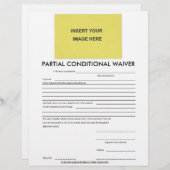 Blank Partial Conditional Waiver Form (Front/Back)