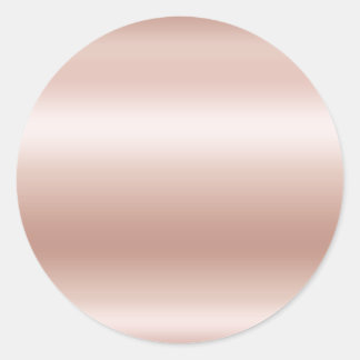 Blank Pastel Rose Gold Ombre Foil Classic Round Sticker