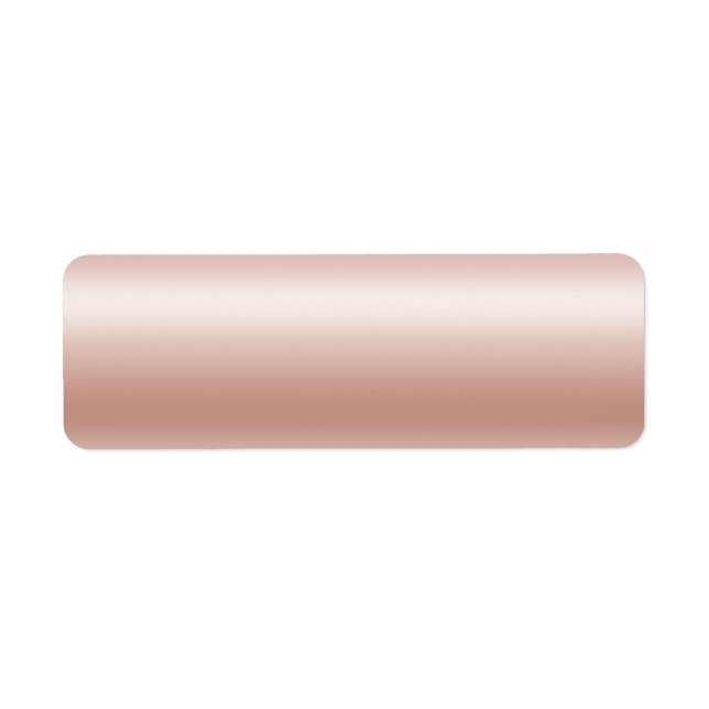 Blank Pastel Rose Gold Ombre Foil Label (Front)