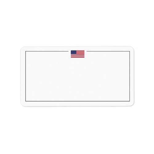Blank Patriotic Themed Minimal Label