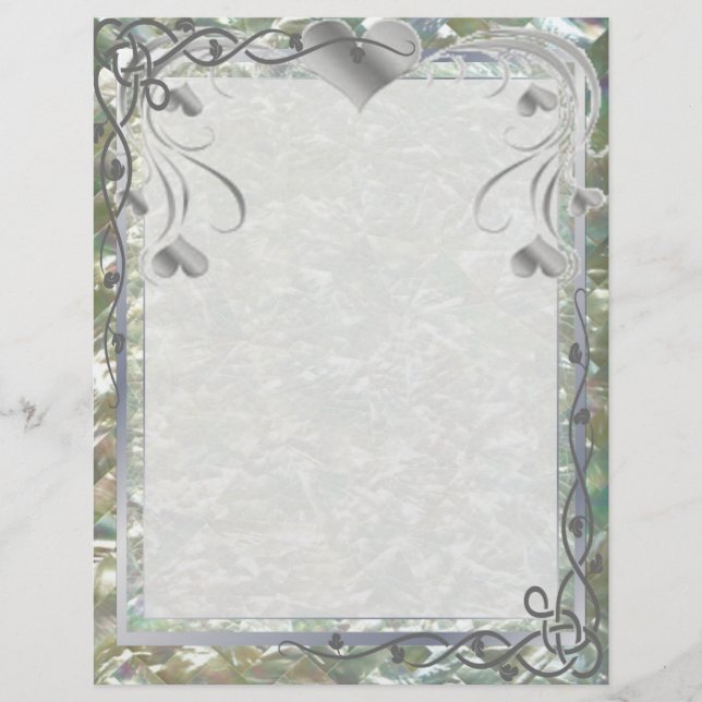 Blank Pearl Essence Paper Color Silverleaf (Front)