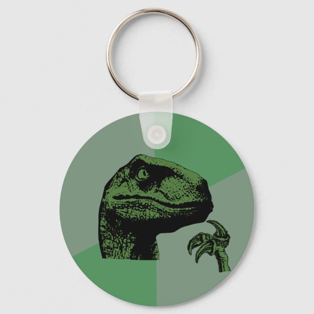 Blank Philosoraptor Keychain (Front)