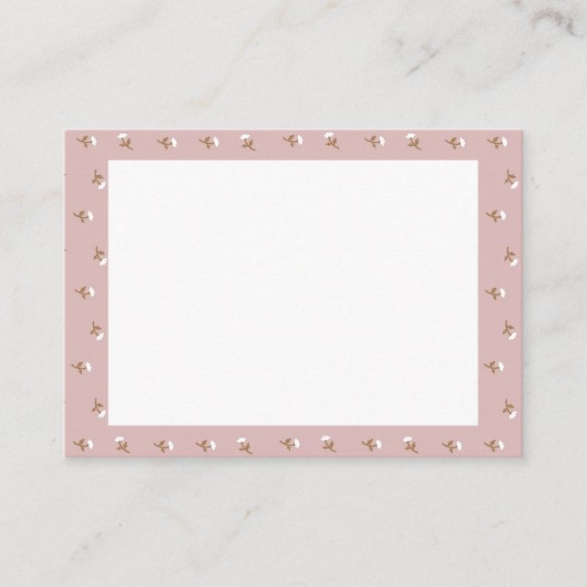 Blank (pink) Business Card (Front)