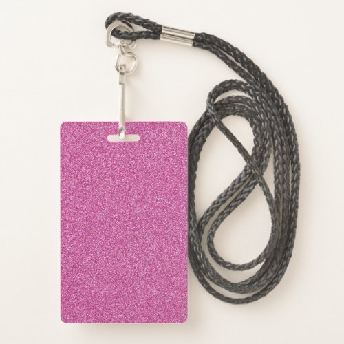 Blank Pink Glitter DIY Template Custom Text Photo Badge