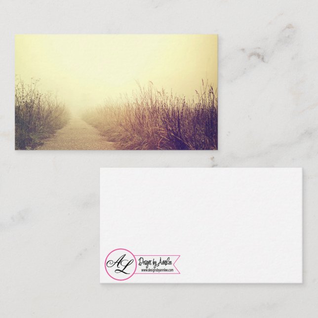 Blank Place Cards Sunrise Pathway Walkway Path Sid (Front/Back)