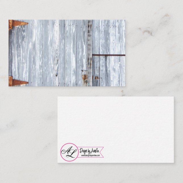 Blank Place Cards White Wash Wood Barn Door Countr (Front/Back)