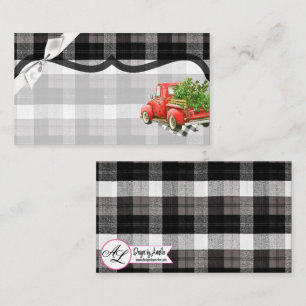 Blank Place Cards XMAS Truck Christmas Buffalo Pla
