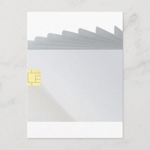 Blank plastic cards with chip