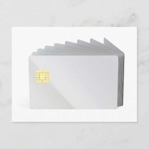 Blank plastic cards with chip