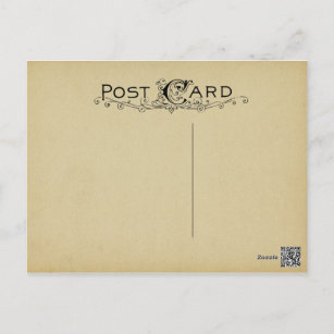 Empty postcard. Vintage retro style paper background Stock Photo