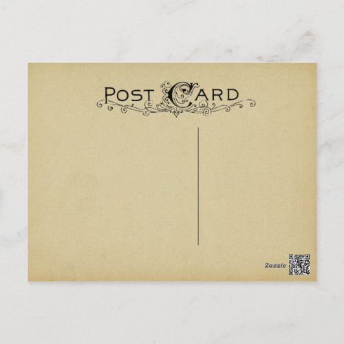 Blank Postcard Parchment Vintage Beige Background