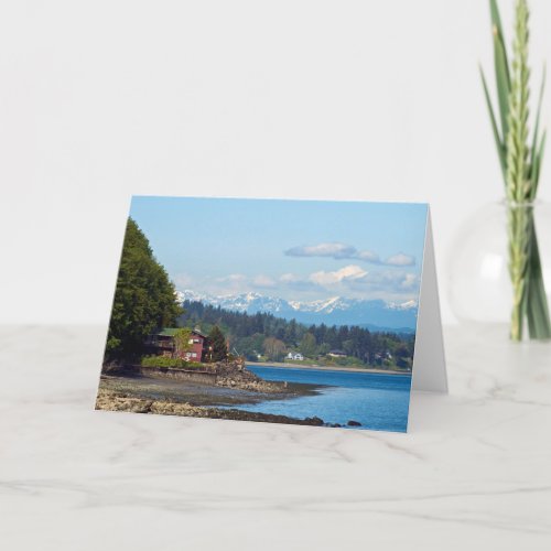 Blank Pt Defiance BeachOlympic Mountains 2 Card