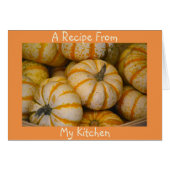 Blank Pumpkin Recipe Card (Front Horizontal)