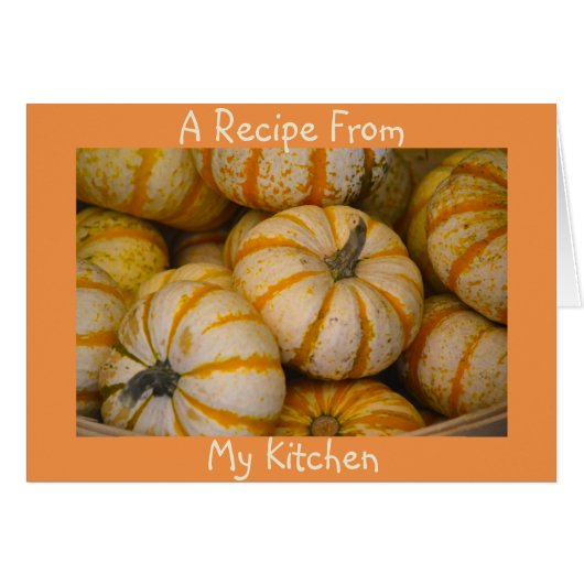 Blank Pumpkin Recipe Card (Front Horizontal)