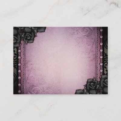 BLANK Purple & Black Gothic Seating Cards 3.5x2.5