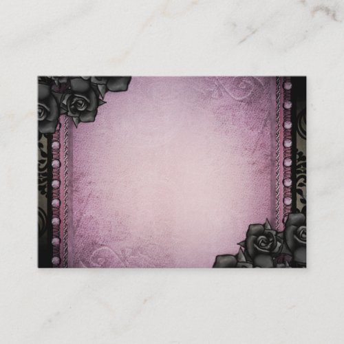 BLANK Purple  Black Gothic Seating Cards 35x25