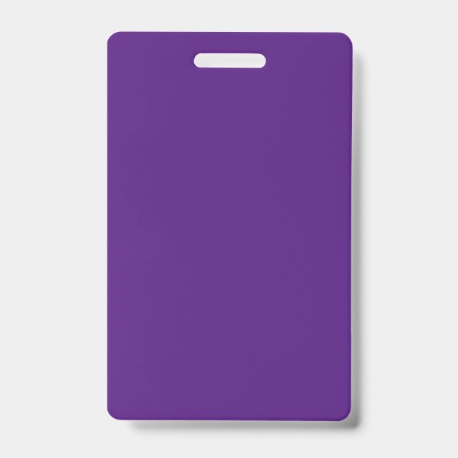 Blank Purple DIY Template Custom Text Photo Image Badge (Front)