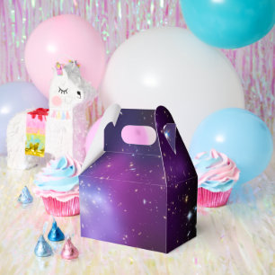 Blank Purple Galaxy Cluster Celestial Large Favor Boxes