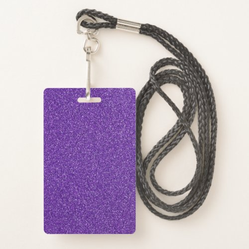 Blank Purple Glitter DIY Template Custom Text  Badge