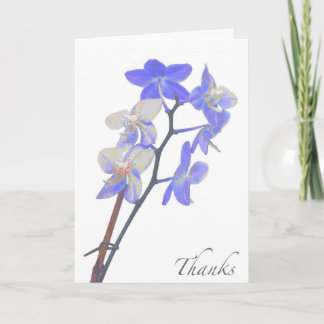 Blank Purple Orchid Thank You Card