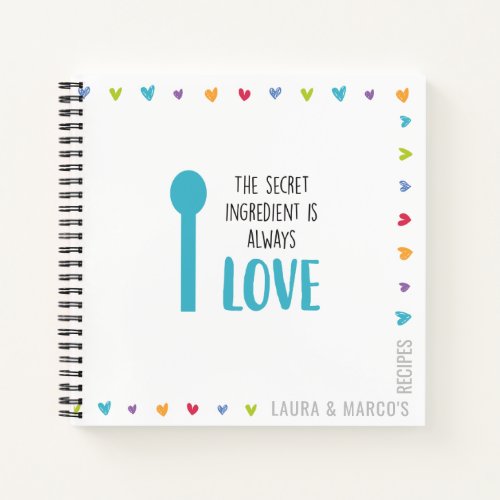 Blank Recipe Book for Couples