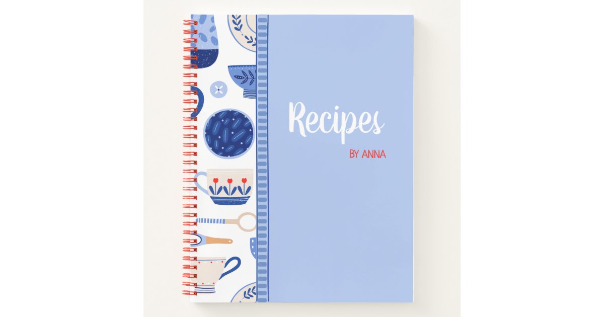 Blank Recipe Book to Write Your Own Recipes, 120 Pages, 60 Sheets