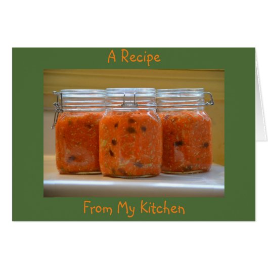 Blank Recipe Note Card (Front Horizontal)