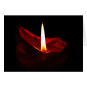 Blank red candle card (Front Horizontal)