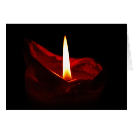 Blank red candle card (Front Horizontal)