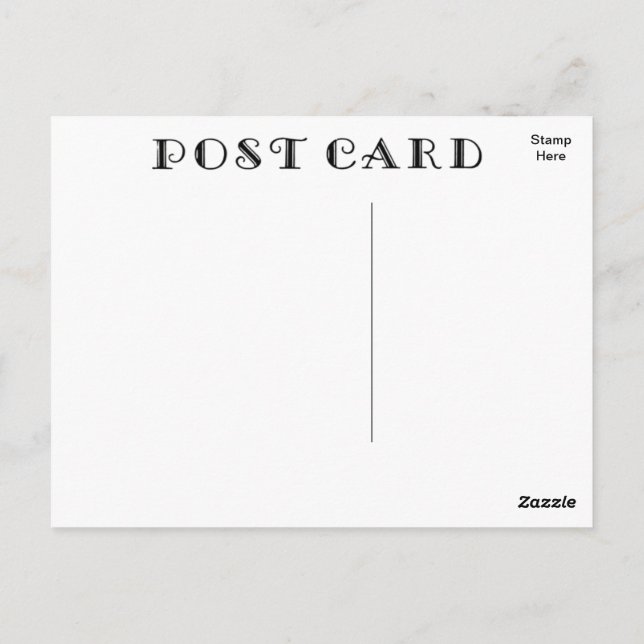 Blank Retro Postcard Font Antique DIY (Back)