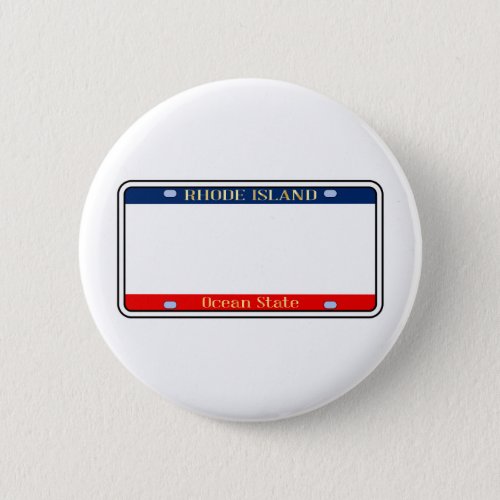 Blank Rhode Island State License Plate Button