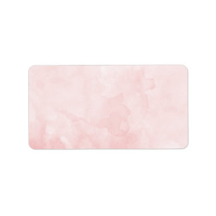 Blank Rose Blush Watercolor Label
