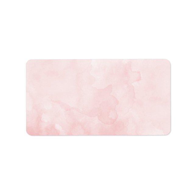 Blank Rose Blush Watercolor Label (Front)