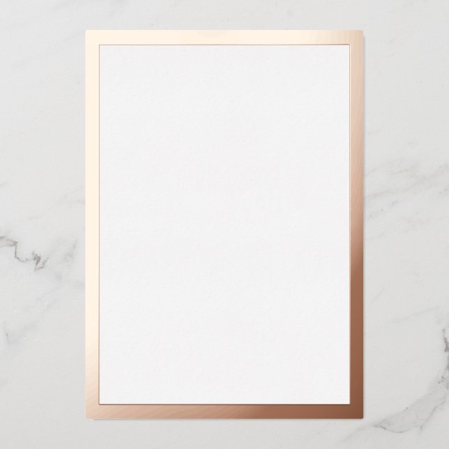 Blank Rose Gold Foil Invitation (Front)