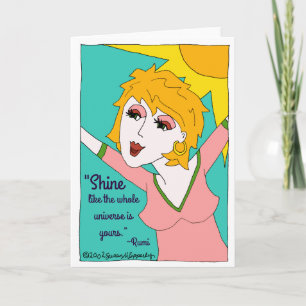 Blank Rumi Quote Encouragement Congratulations Card