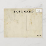 Blank Rustic Antique Aged Stained Paper Postcard