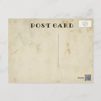 Blank Rustic Antique Aged Stained Paper Postcard by camcguire at Zazzle