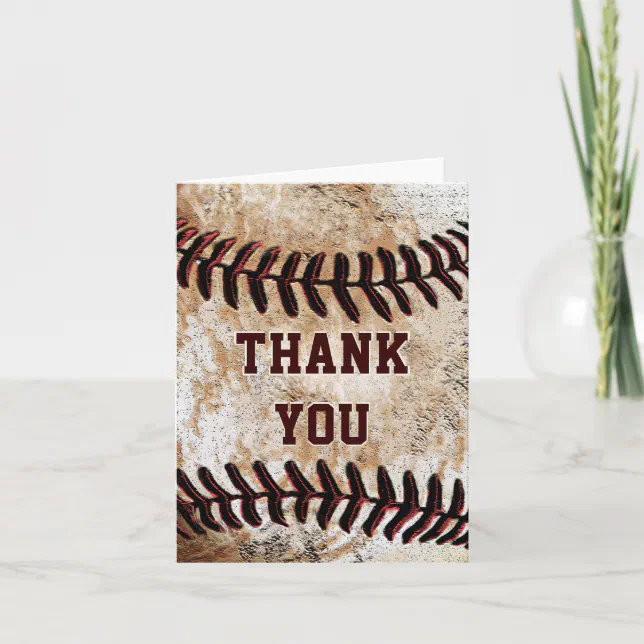 Blank Rustic Baseball Note Cards or Your Text | Zazzle