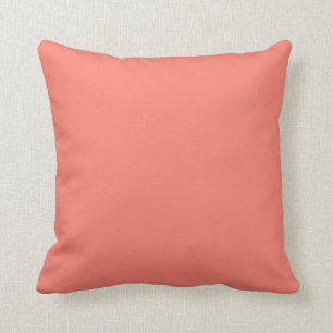 Blank Salmon Solid Color Background Throw Pillow