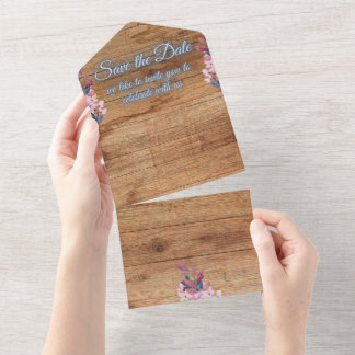 Blank Save the date all in one Invitation