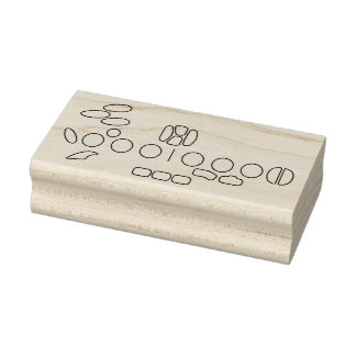 Blank Saxophone Fingering Rubber Stamp