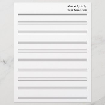Blank Sheet Music 10 Stave by UTeezSF at Zazzle
