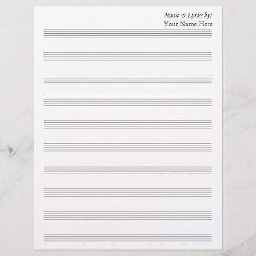 Blank Sheet Music 10 Stave
