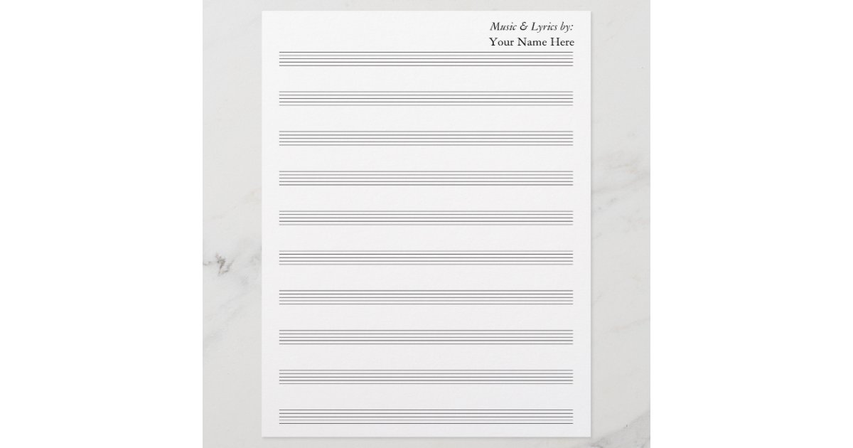 10-Staff Manuscript Paper (Blank)