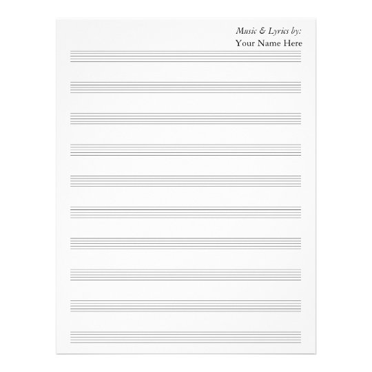 10 sheet music stave blank Stave 10 Music  Sheet  Blank Zazzle